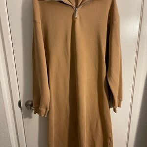 Long Sleeve Tan Dress